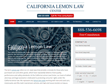 Tablet Screenshot of californialemonlawcenter.com